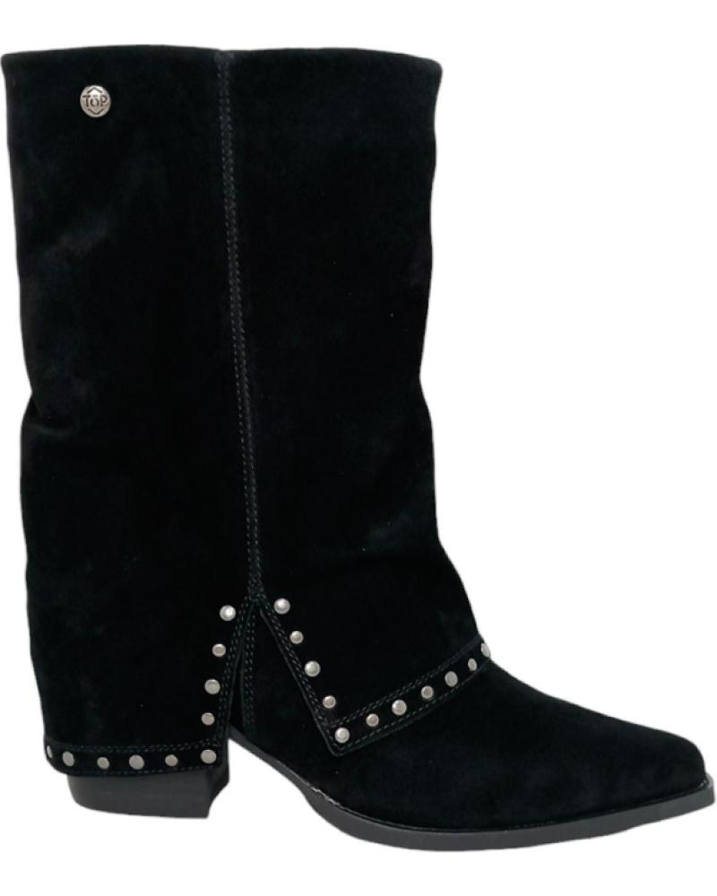 Botas de Mulher TOP3 TOP 3 SHOES BOTA PIEL SOLAPA SS24719 NEGRO