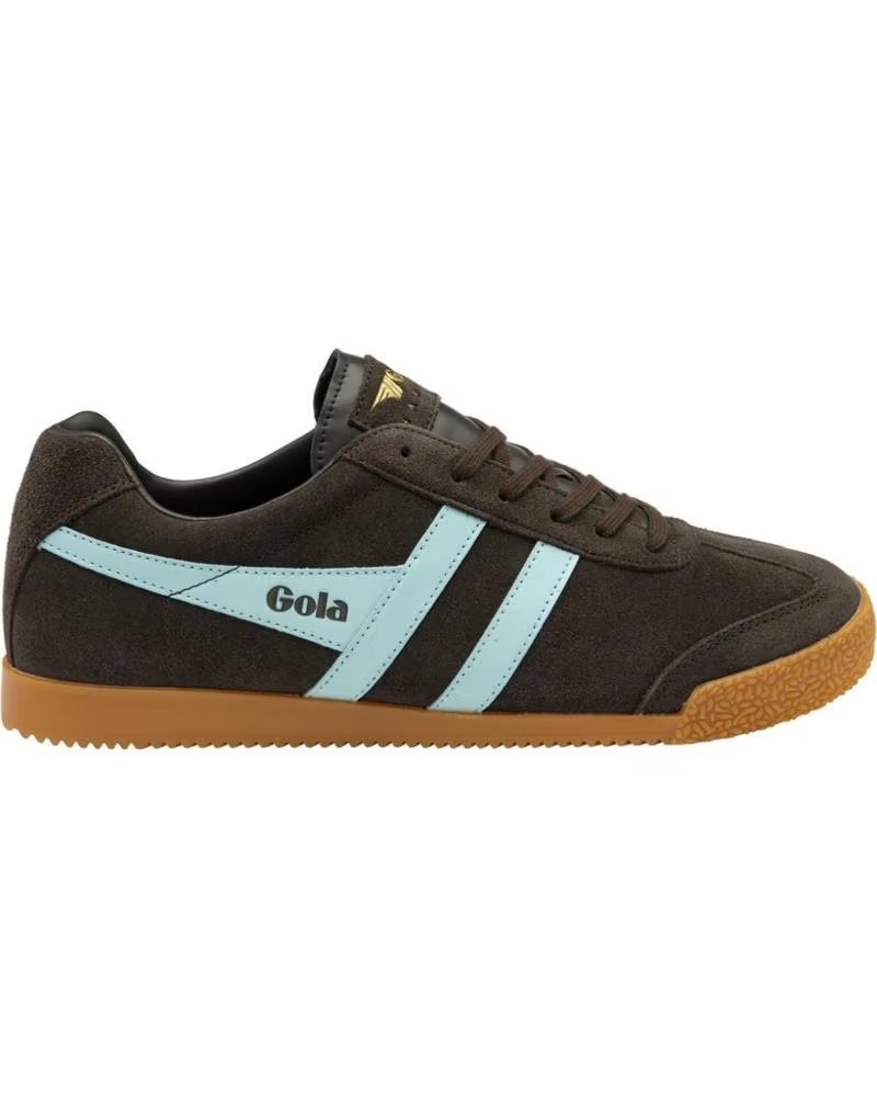 Gola ZAPATILLAS--CMA192-HARRIER- Dark Brown-pale Blue