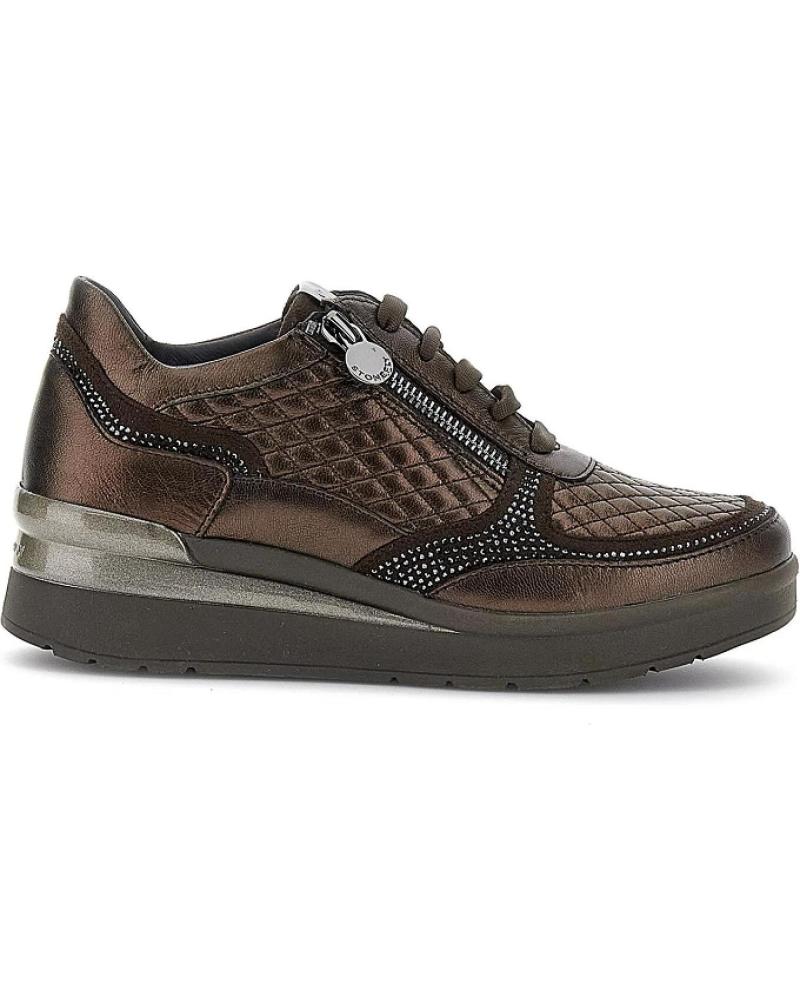 Deportivas de Mujer STONEFLY ZAPATO CASUAL DE PIEL CON SUELA DE GOMA BLUESOFT MARRON