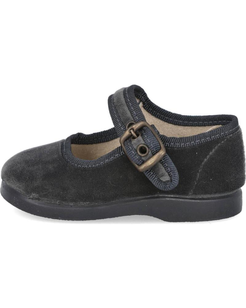 MERCEDITAS L&R SHOES 151-TIFON DE TERCIOPELO PARA NIÑA GRIS GRIS