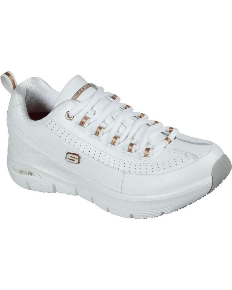 Deportivas de Mujer SKECHERS MUJER ARCH FIT SR-TRICKELL II 108053EC-WHTL BLANCA PIEL BLANCO