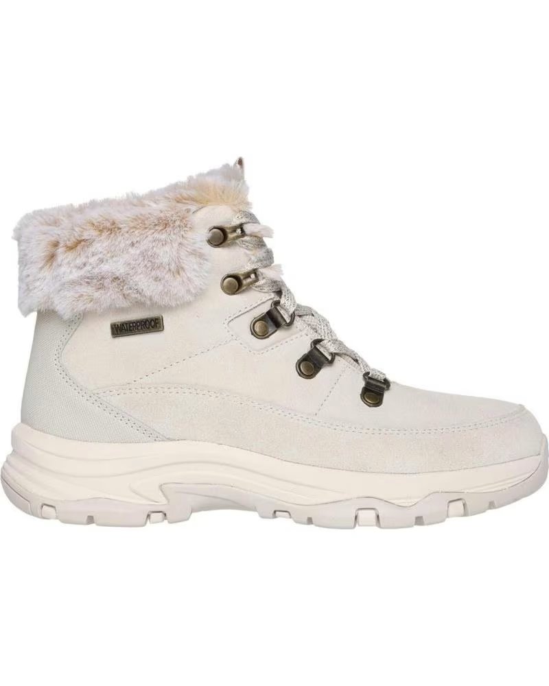 Skechers Botines Planos Mujer Trego-snow Worries Natural Beig