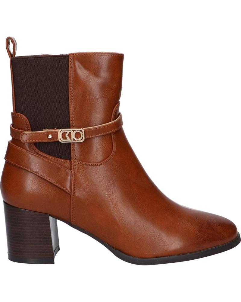 BOTINES CHIKA10 CAYETANA 03 EN PIEL COLOR MARRÓN CUERO CUERO-TAN