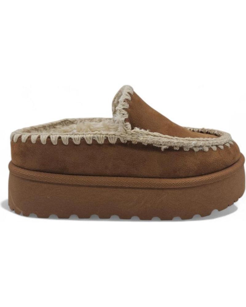 Zuecos de Mujer BREEZE ZUECO PELO MUJER PETREL CASUAL MARRóN CLARO