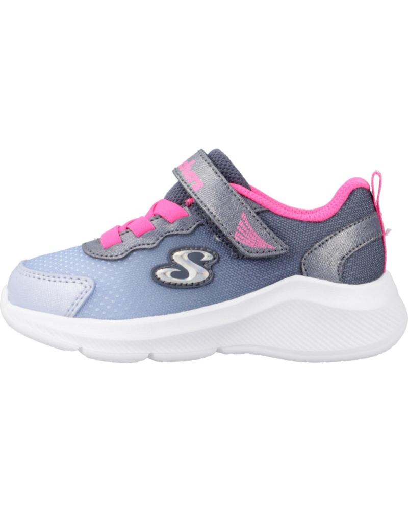 ZAPATILLAS SKECHERS SWIFTERS CUTIE WALK NIÑA GRIS-FUCSIA NVHP