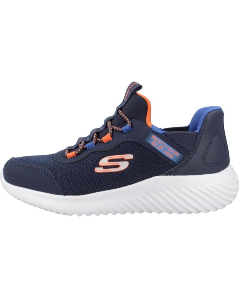 ZAPATILLAS SKECHERS SLIP-INS PARA NIÑO 403822L CASUAL NAVY AZUL NVBL