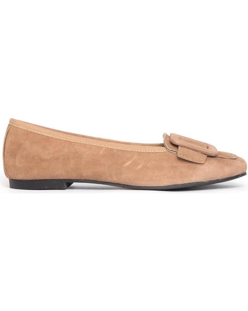 Sabrinas de Mulher MENINA STEP WOMENS ANA BIG BUCKLE SUEDE SANDALS CAMEL