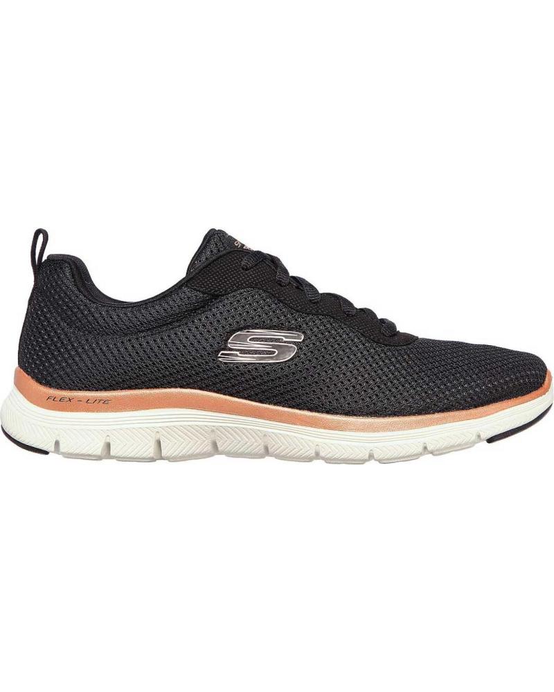 Deportivas de Mujer y Niña SKECHERS 149303 FLEX APPEAL 4 0 DEPORTIVOS CORDONES PARA MU BKRG NEGRO