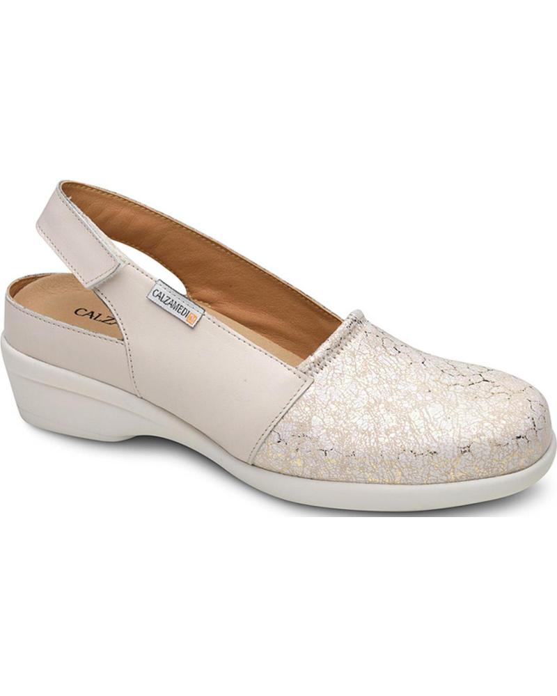 Sandalias de Mujer CALZAMEDI SANDALIAS ORTOPEDICAS 0767 ELASTICO ESPECIAL BEIGE