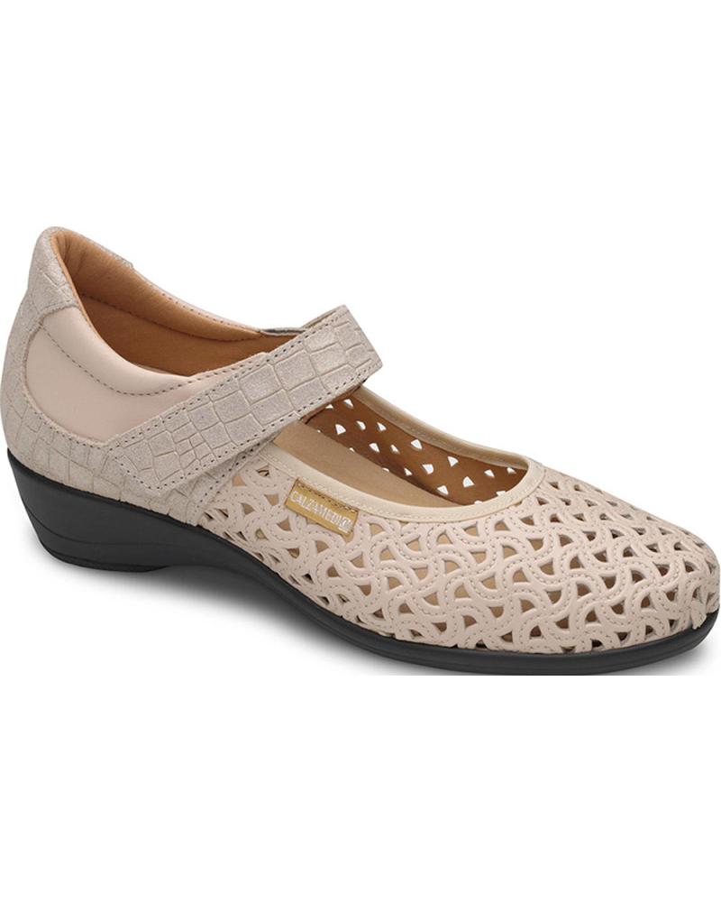 Bailarinas de Mujer CALZAMEDI MANOLETINAS ORTOPEDICAS TRANSPIR 0780 BEIGE