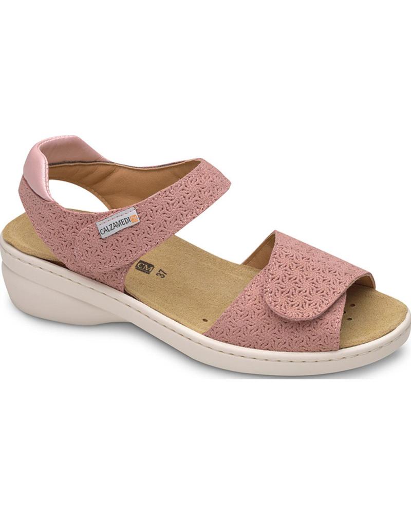 Sandalias de Mujer CALZAMEDI SANDALIAS ORTOPEDICAS 0781 ACOLCHADO TRASERO ROSA
