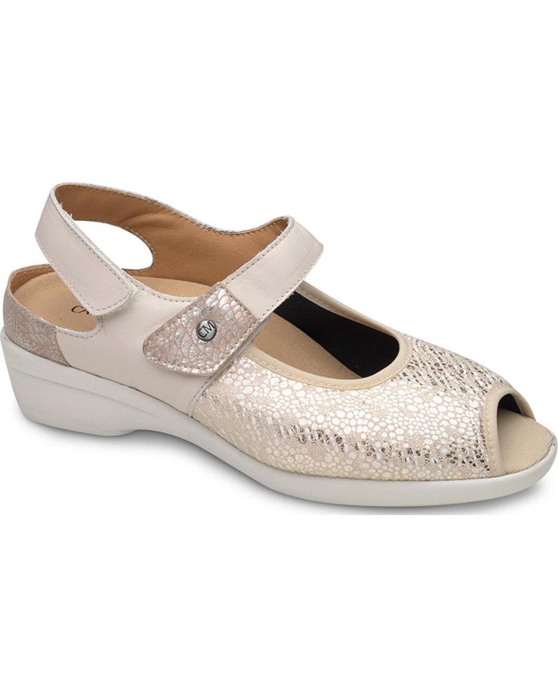 Sandálias de Mulher CALZAMEDI SANDALIAS ORTOPEDICAS 0784 DEDOS MARTILLO BEIGE