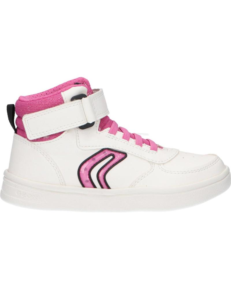 Deportivas de Niña GEOX J264MC 0BCEW J DJROCK GIRL C0563 WHITE-FUCHSIA