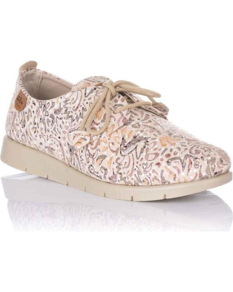 Sapatos de Mulher 48 HORAS ZAPATO CORDONES BEIGE