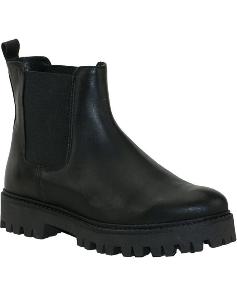 Botins de Mulher CALZADOS ALMENA BOTIN MUJER EN PIEL CHELSEA NEGRO