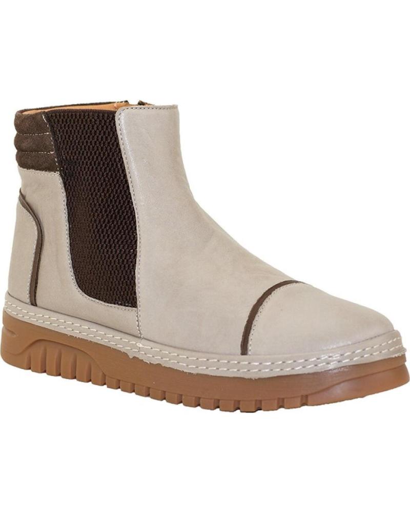 Botins de Mulher 48 HORAS BOTIN DE MUJER EN PIEL CON ELASTICO Y CREMALLERA CAMEL