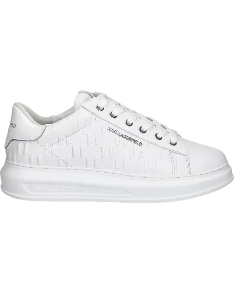 Karl Lagerfeld Zapatillas Kapri Mens Monogram Emboss Lo Blan Blanco – imagen 4
