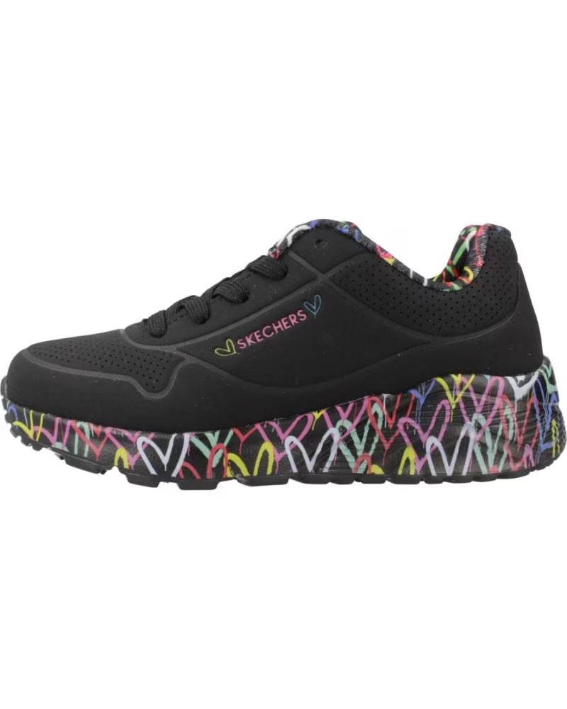 Skechers Zapatillas Nina Modelo Uno Lite Color Negro Bkmt