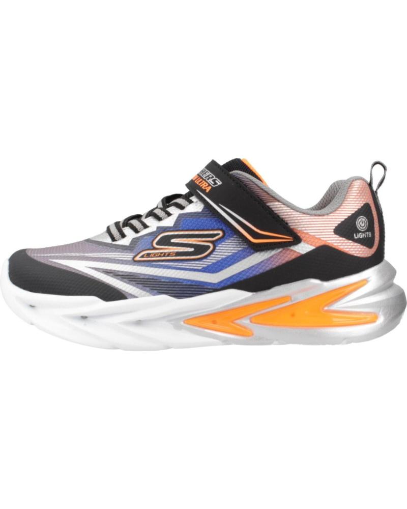 SKECHERS ZAPATILLAS FLEX-GLOW ULTRA 400139L PLATA BKSL CON LUCES BKSL