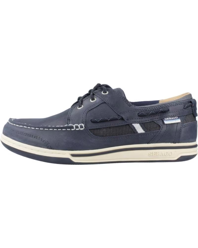 Sebago Informales Hombre Modelo Triton Three Color Azul Blue