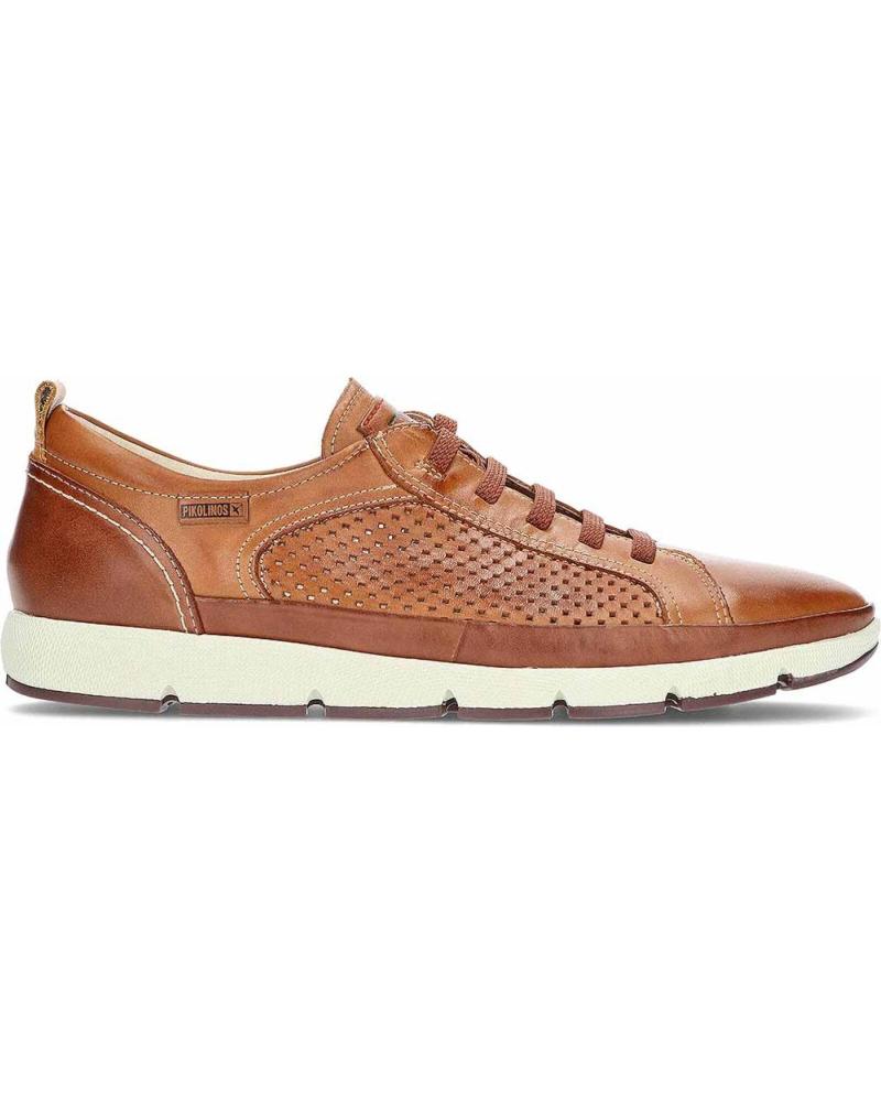 ZAPATILLAS CASUAL PIKOLINOS FUENCARRAL M4A-6376C1 DE PIEL MARRÓN BRANDY BRANDY