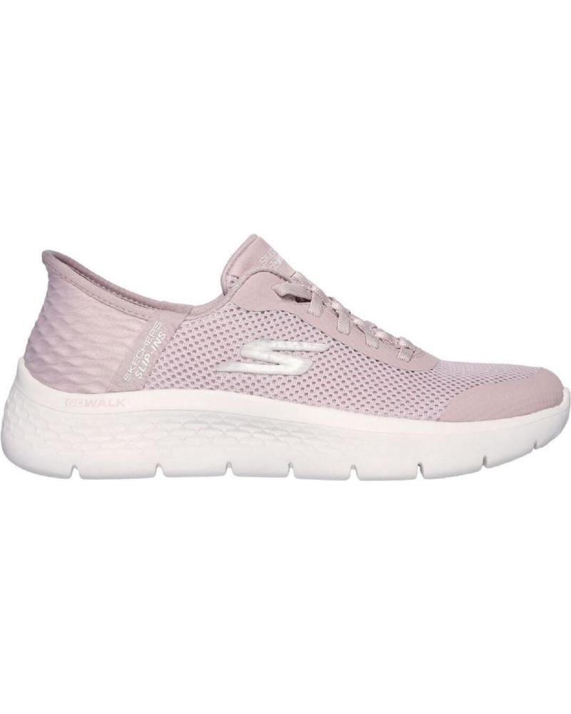 Deportivas de Mujer SKECHERS 124836 ZAPATILLAS CASUAL DE MUJER CREMA SLIP INS MALVA