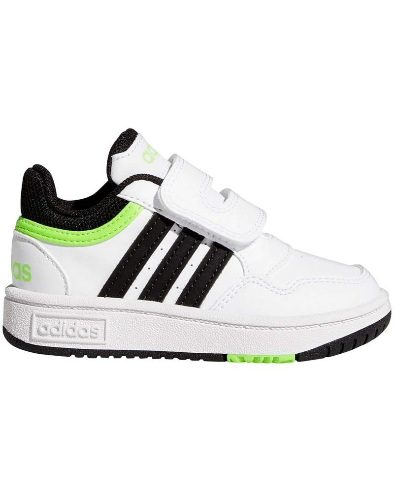 ZAPATILLAS ADIDAS HOOPS 3.0 CF GW0441 BLANCAS CON VELCRO PARA NIÑOS BLANCO