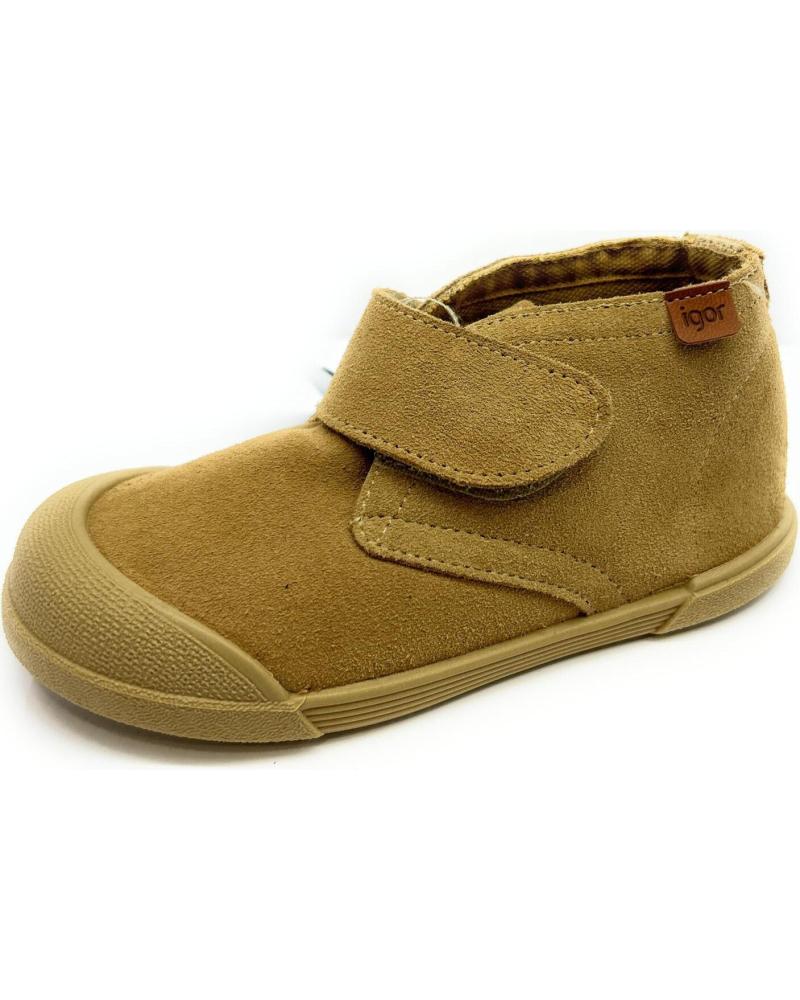 Botines de Niño IGOR BOTITAS PIEL TIRA ADHESIVA PIEL RESPETU BEIGE