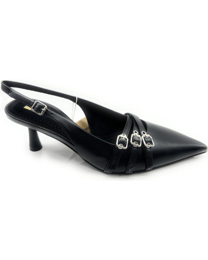 Sandalias de Mujer CHIC VISION ZAPATOS SALON DESTALONADO CORINA HEBILLA NEGRO