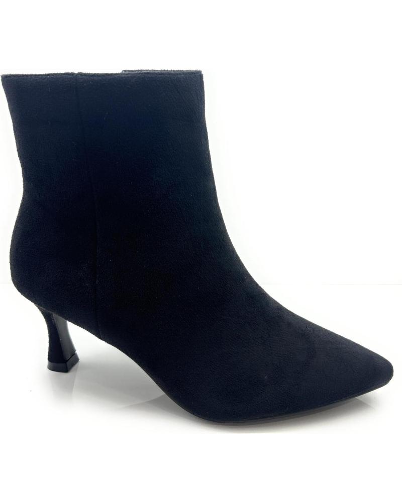 Botins de Mulher KISS LEISS BOTINES MUJER TACON PUNTA FINA ANTE NEGRO