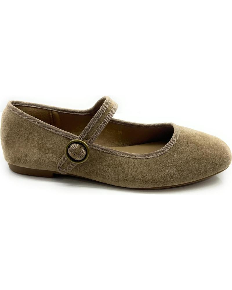 Bailarinas de Mujer KISS LEISS MANOLETINAS MUJER PLANAS CORREA HEBILLA MORADO