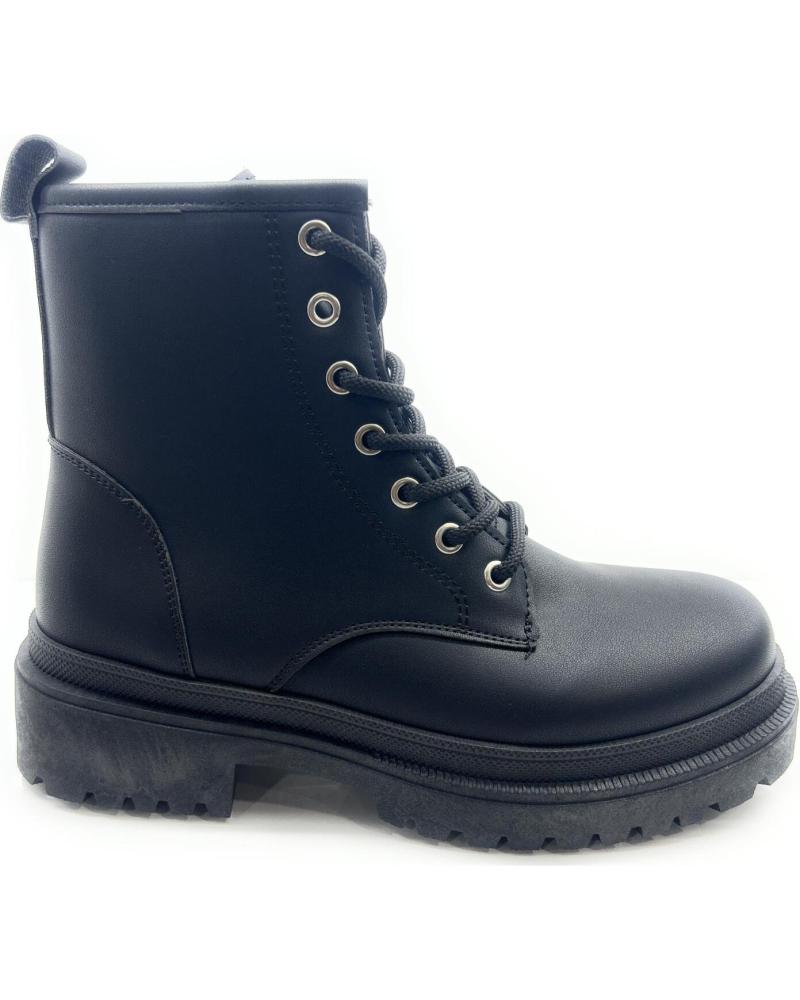 Botins de Mulher KISS LEISS BOTA MILITAR MUJER CORDON-CREMALLERA NEGRO