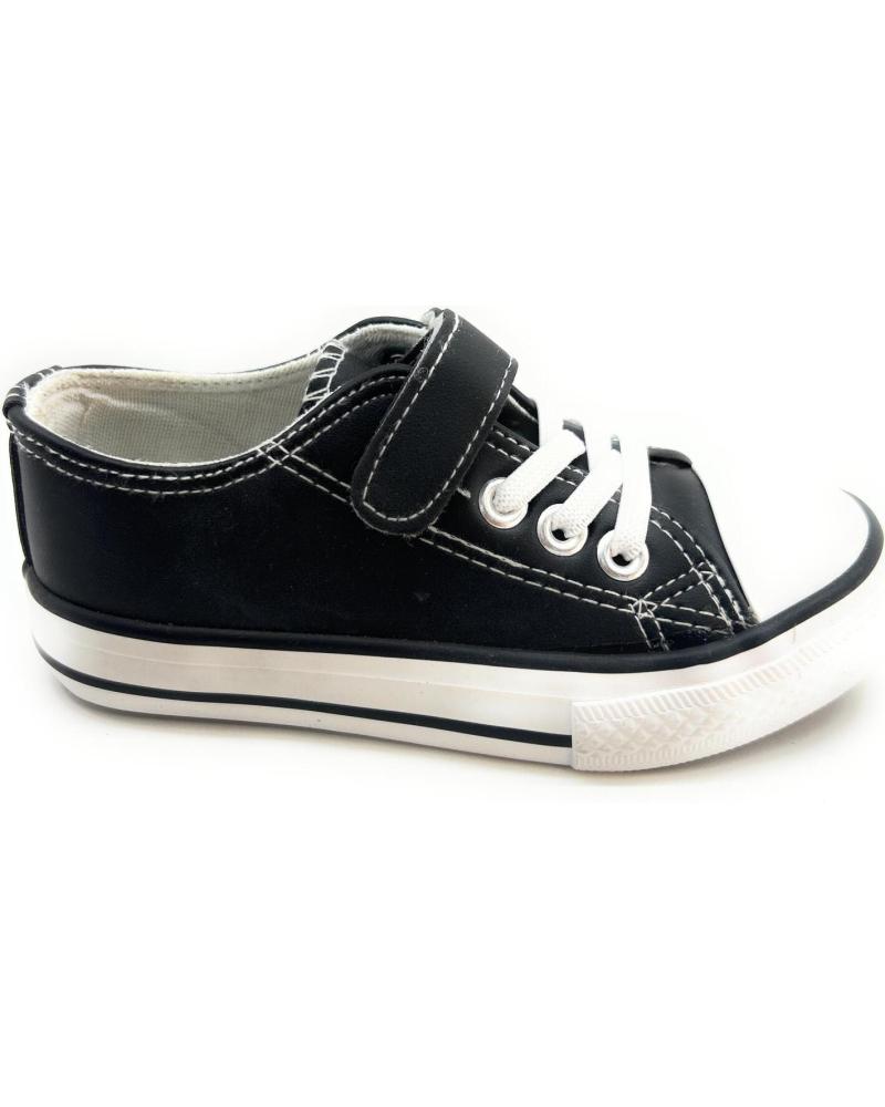 Deportivas de Niña BUBBLE BOBBLE ZAPATILLA BASKET VELCRO-ELASTICO PUNTERA NEGRO