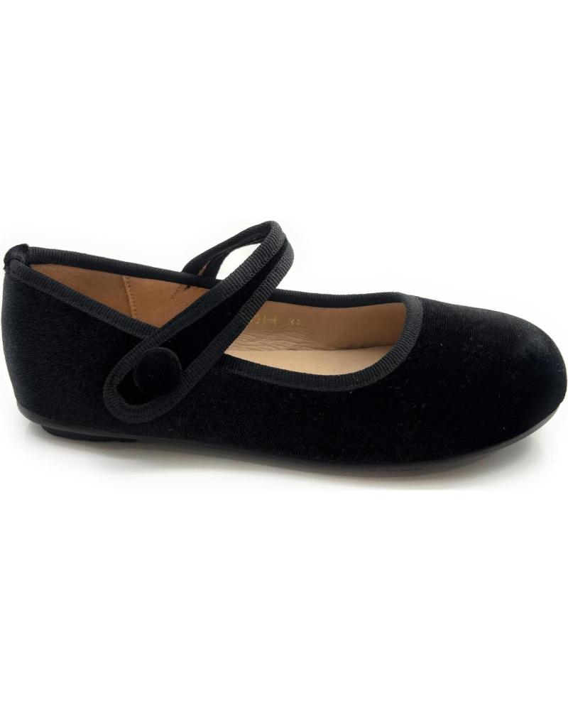 Bailarinas de Niña BUBBLE BOBBLE MANOLETINAS TERCIOPELO TIRA ADHESIVAS BO NEGRO