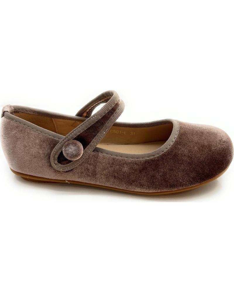 Bailarinas de Niña BUBBLE BOBBLE MANOLETINAS TERCIOPELO TIRA ADHESIVAS BO MORADO