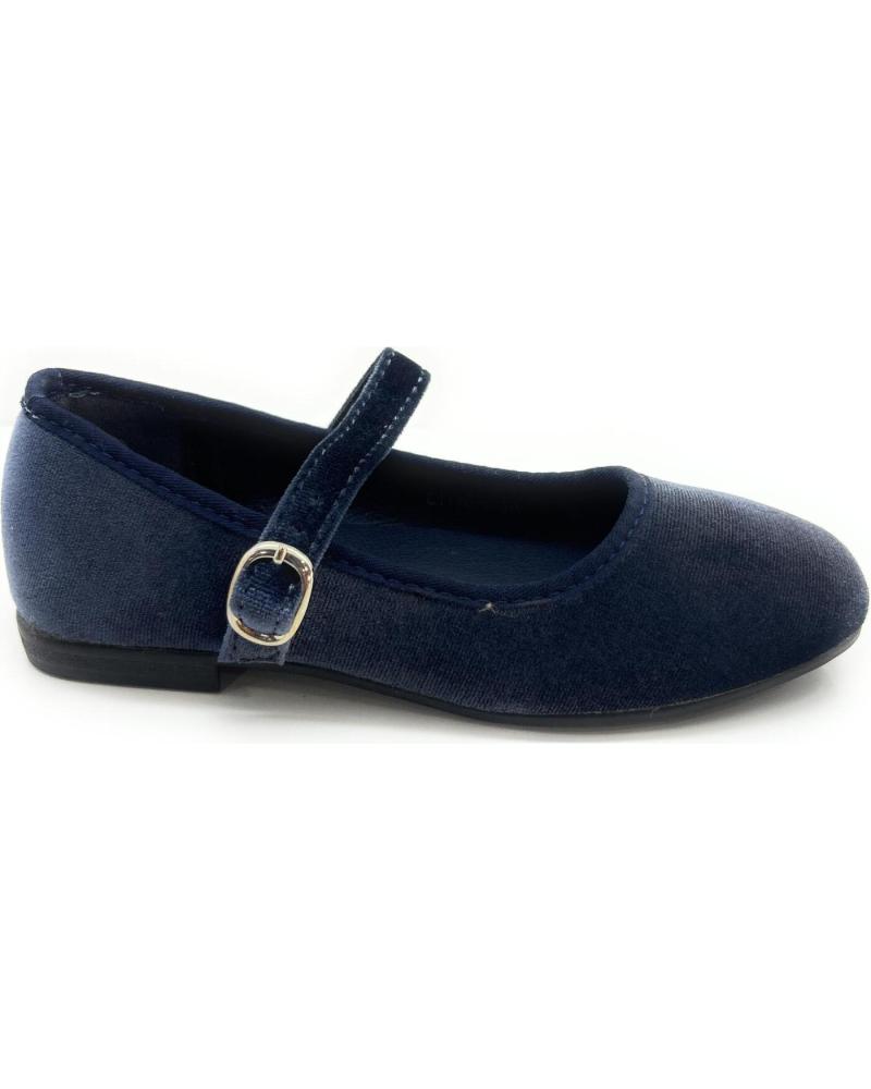 Bailarinas de Niña BUBBLE BOBBLE MANOLETINAS NINA TERCIOPELO PULSERA HEBI AZUL