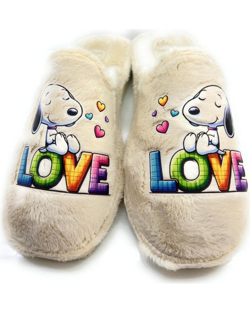 Calzado de casa de Mujer CHIC VISION ZAPATILLAS CASA SUELA PARQUET LOVE BEIGE