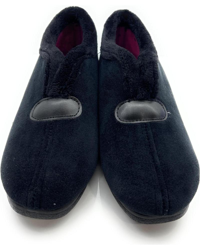Calzado de casa de Mujer CHIC VISION ZAPATILLAS MUJER CERRADAS SEMIBOTA CONFO NEGRO