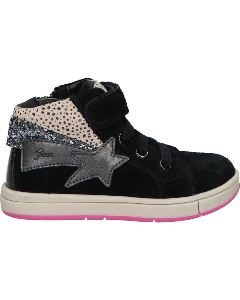 Deportivas de Niña GEOX B164AC 022NF B TROTTOLA GIRL C0922 BLACK-FUCHSIA