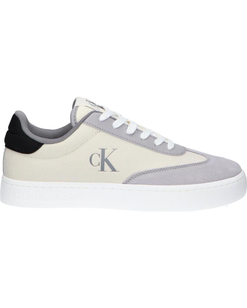 Deportivas de Hombre CALVIN KLEIN YM0YM01169 CLASSIC CUPSOLE LOW 0LF CREAMY WHITE-WHITE