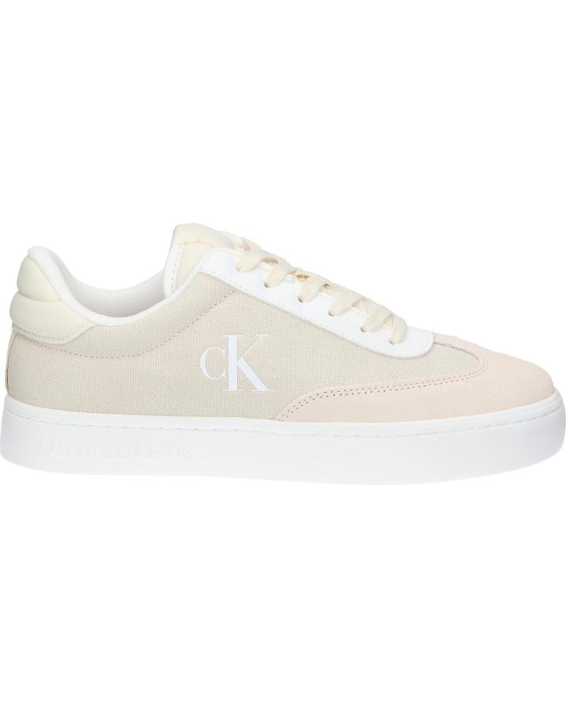 Deportivas de Mujer CALVIN KLEIN YW0YW01636 CLASSIC CUPSOLE LOW 0LF CREAMY WHITE-WHITE