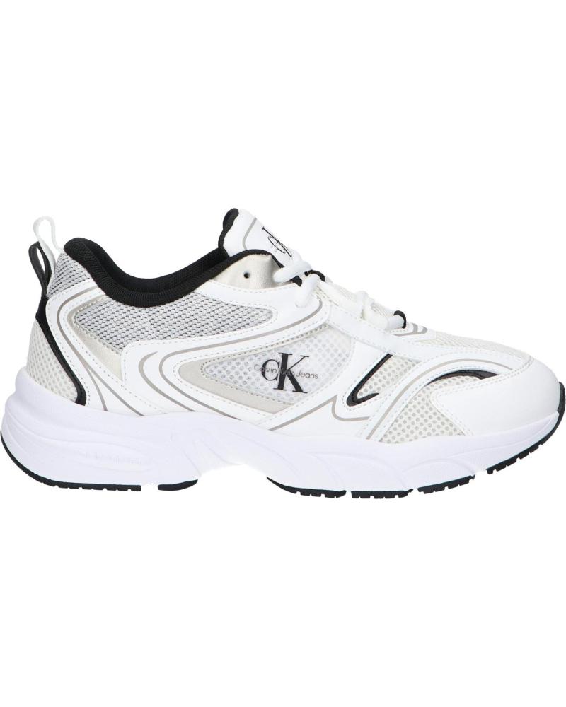 Deportivas de Mujer CALVIN KLEIN RETRO TENNIS MESH ML BLANCO