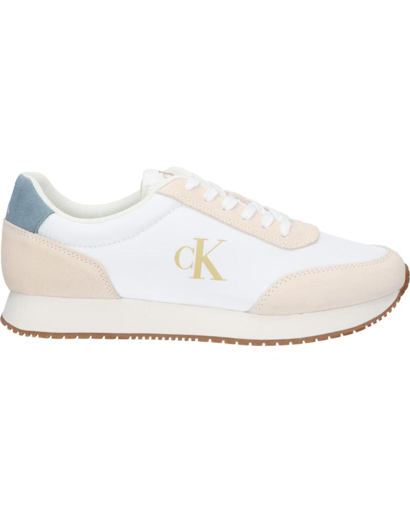 Deportivas de Hombre CALVIN KLEIN YM0YM01119 RETRO RUNNER ICONIC 0LD BRIGHT WHITE-CREAMY WHITE