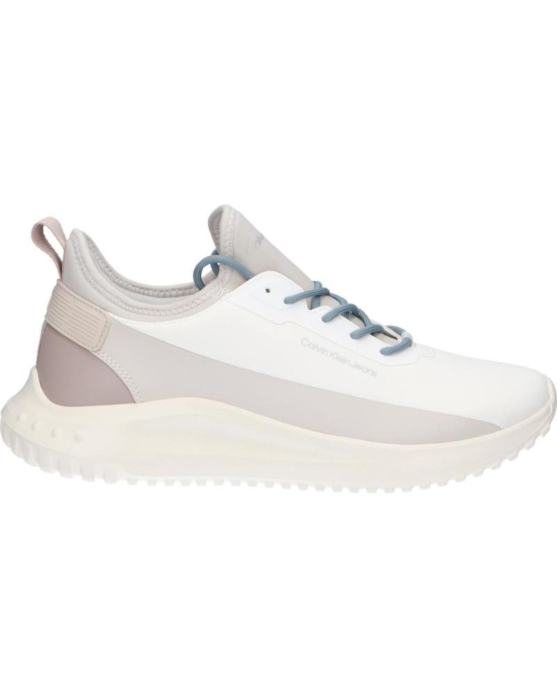 Deportivas de Hombre CALVIN KLEIN YM0YM01170 EVA RUNNER LOW INST HB 01T BRIGHT WHITE-EGGSHELL