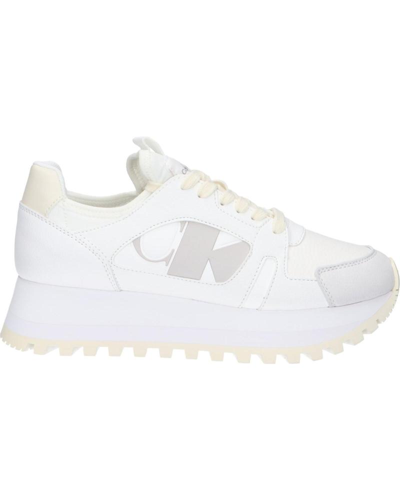 Deportivas de Mujer CALVIN KLEIN YW0YW01642 RUNNER LOW LAVEUP 0LD BRIGHT WHITE-CREAMY WHITE