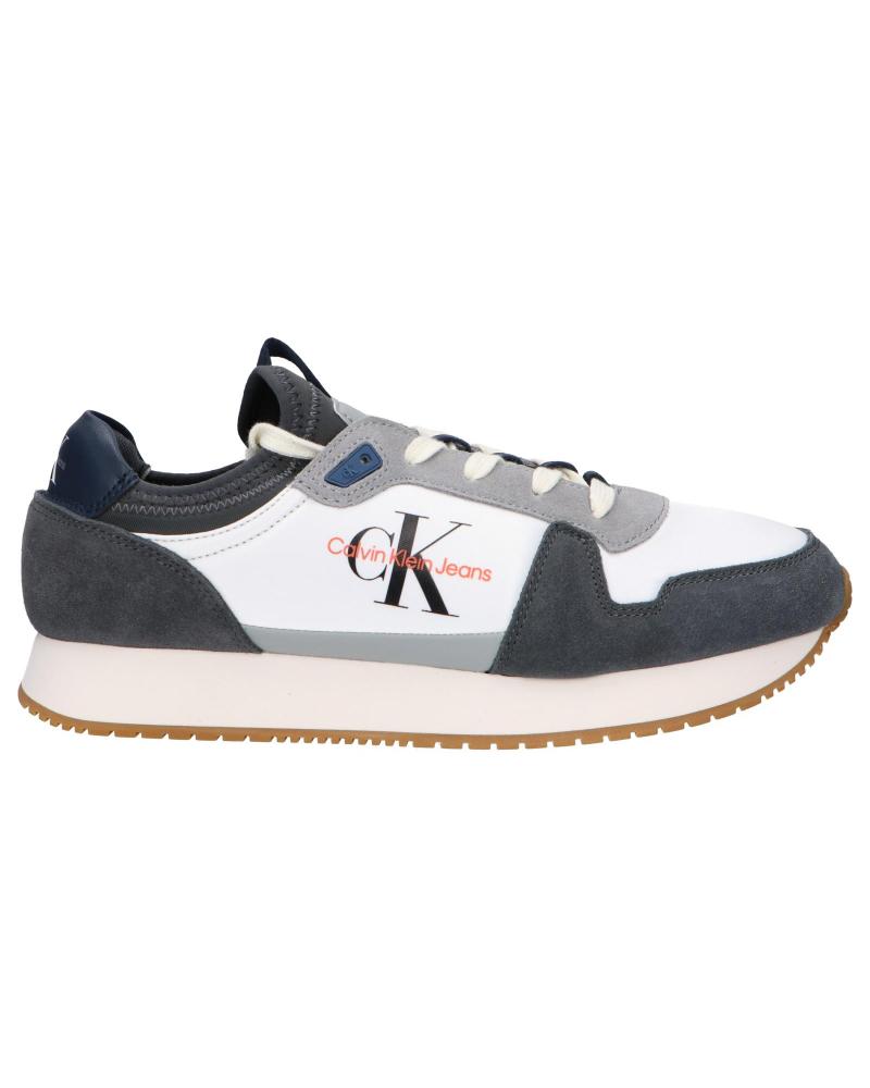 Zapatillas deporte de Hombre CALVIN KLEIN YM0YM005530IW GRIS MERCURIO-NARANJA CORAL - 0IW