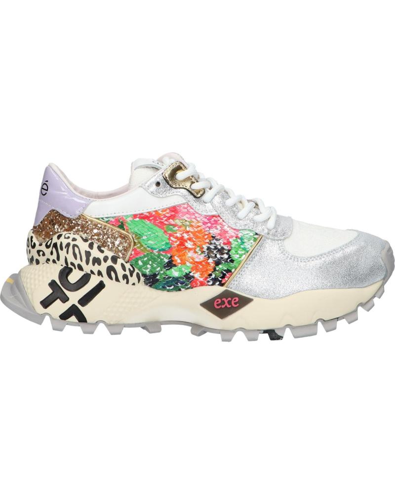 Deportivas de Mujer EXE 134-350 LEATHER SILVER MULTICOLOR
