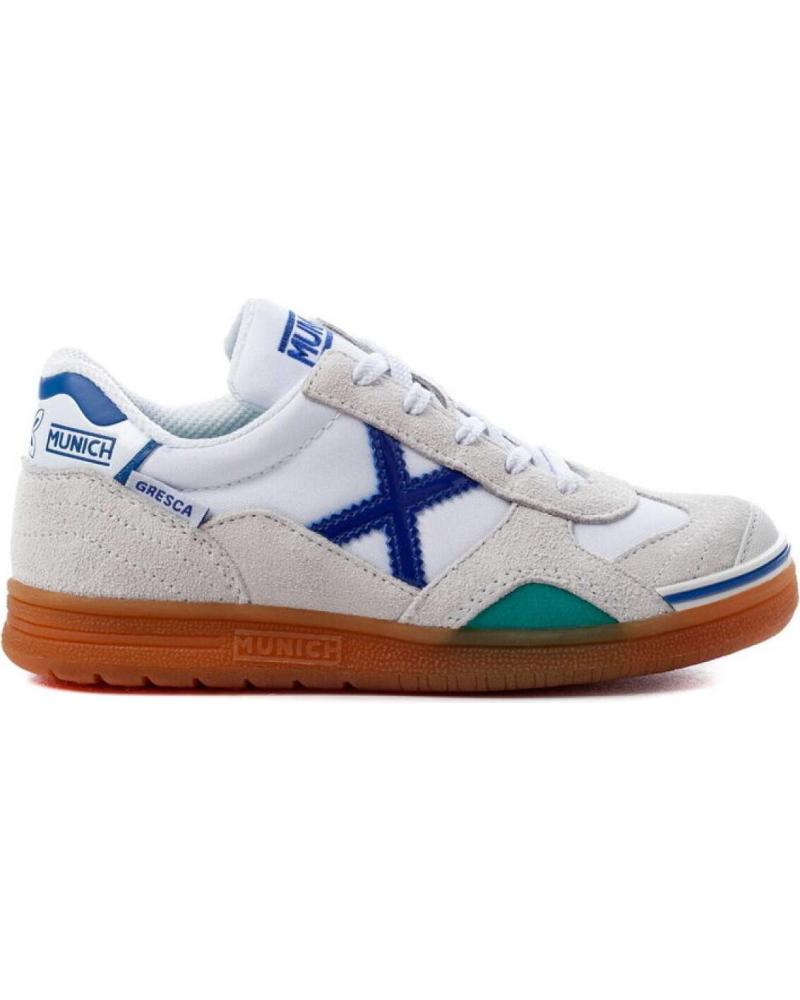 MUNICH ZAPATILLAS FÚTBOL SALA MUNICH GRESCA KID 1500604 BLANCAS PARA NIÑOS BLANCO
