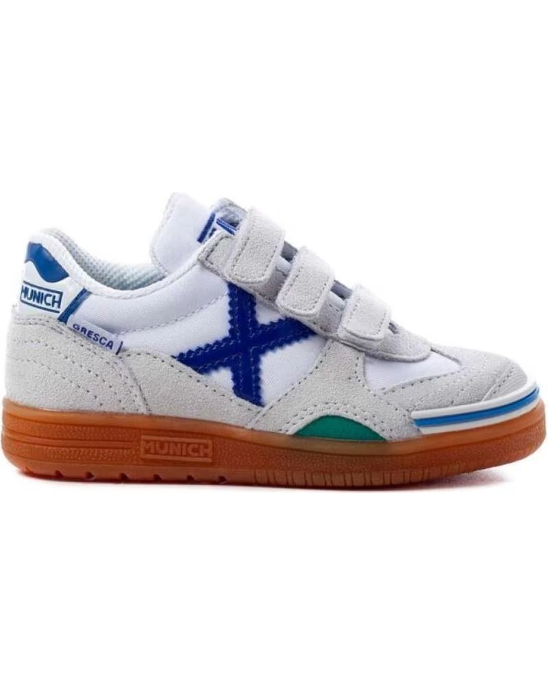 Munich Munich Gresca Kid Vco 1508604 - Zapatillas Deportivas Blancas con Cierre de Velcro Blanco