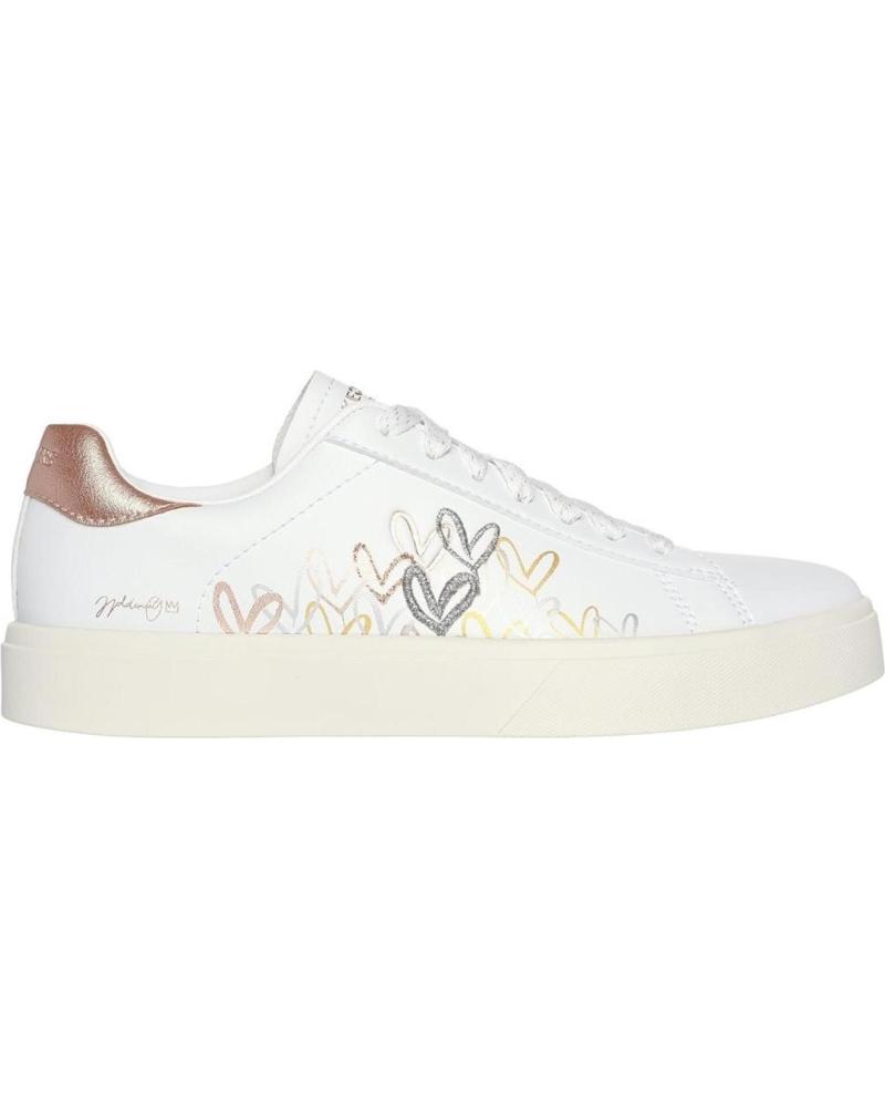 Deportivas de Mujer SKECHERS 185129-WMLT EDEN LX-GLEMAING HEARTS WHITE-GOLD